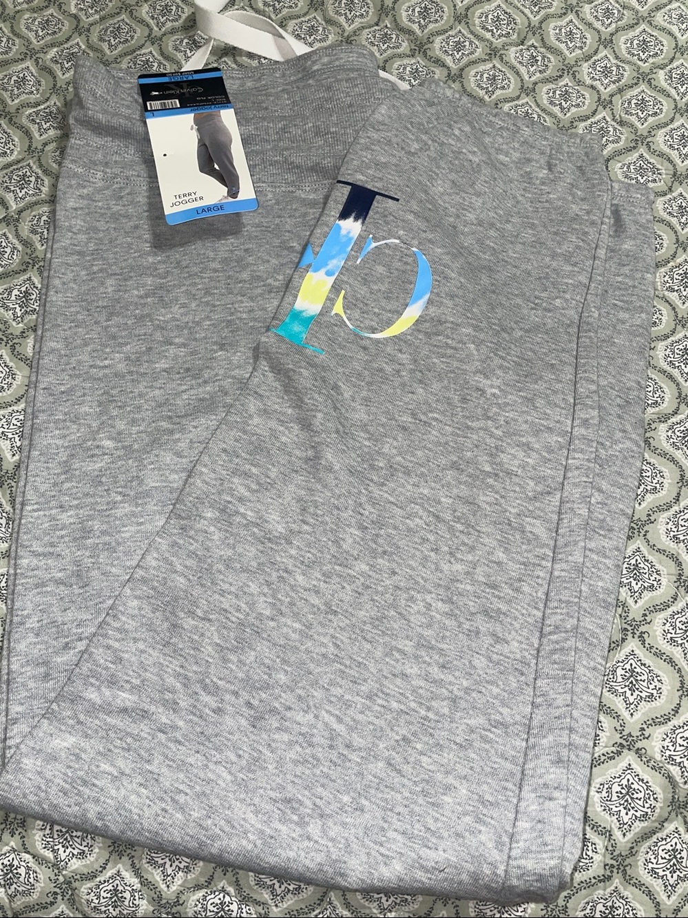 BNWT Calvin Klein Gray Drawstring Sweatpant with logo CK, size L